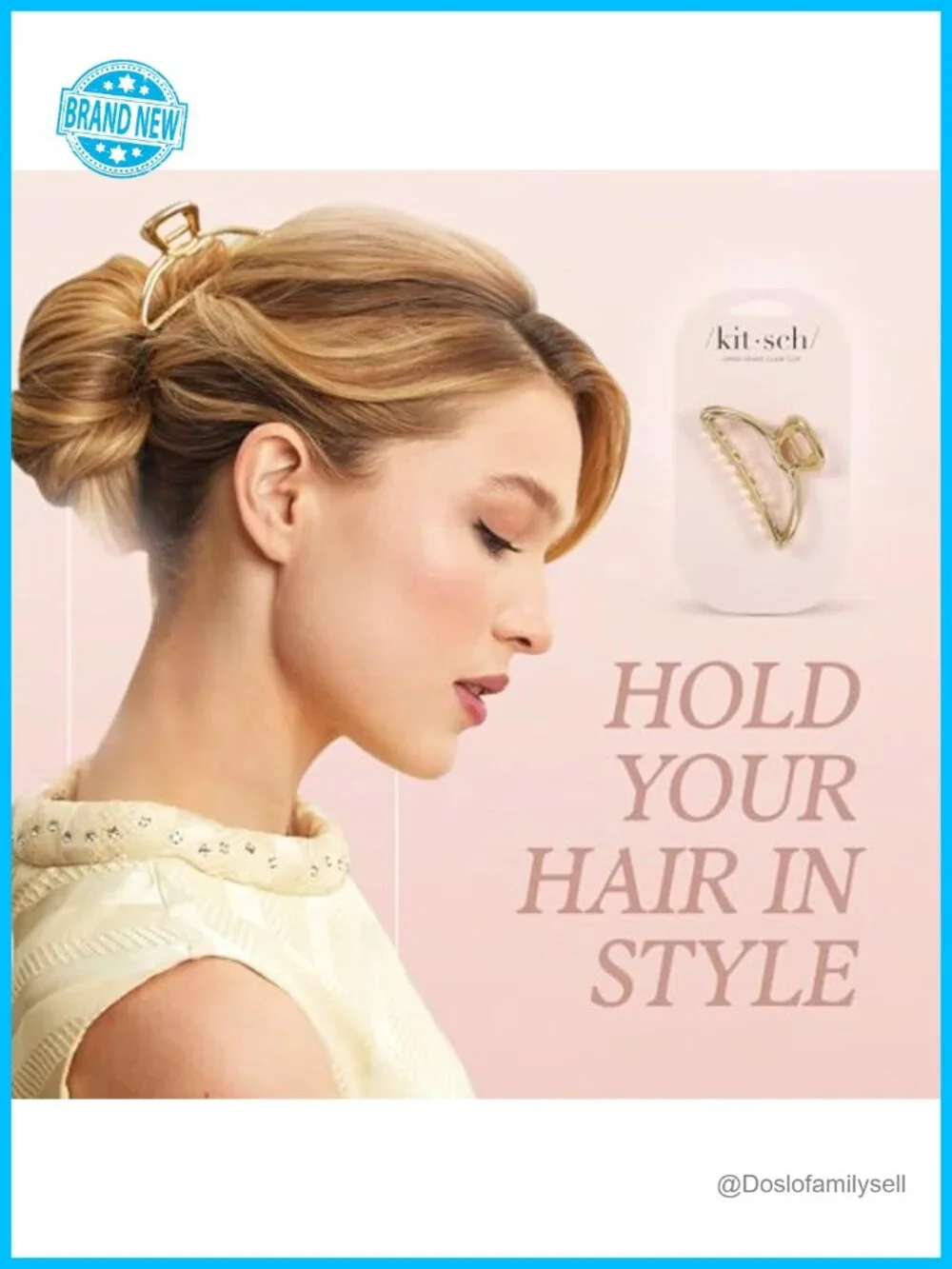 Gold Metal Hair Clips, Durable Claw Clips for Securing Hairstyles